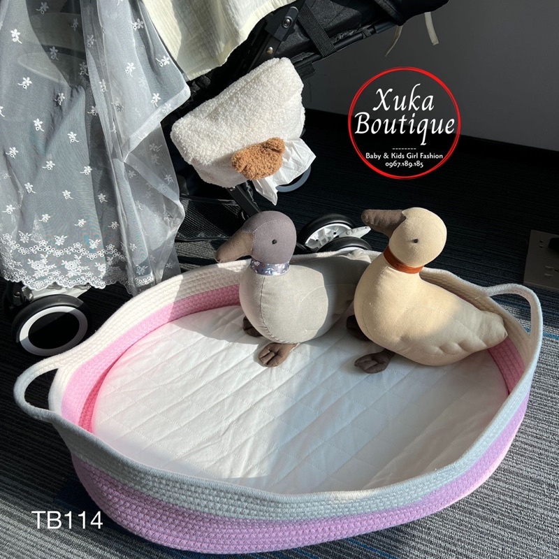 Gấu Bông Organic An Toàn Cho Bé Phong Cách Hàn Quốc - Búp Bê Vải Hình Chú Vịt Bông 100%