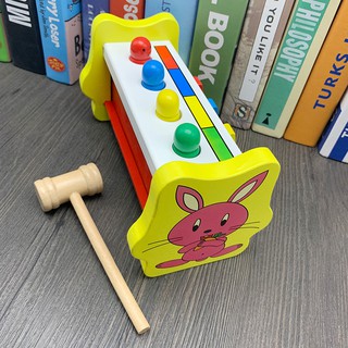 Đồ Chơi Bằng Gỗ Đập Chuột Con Thỏ Cho Bé