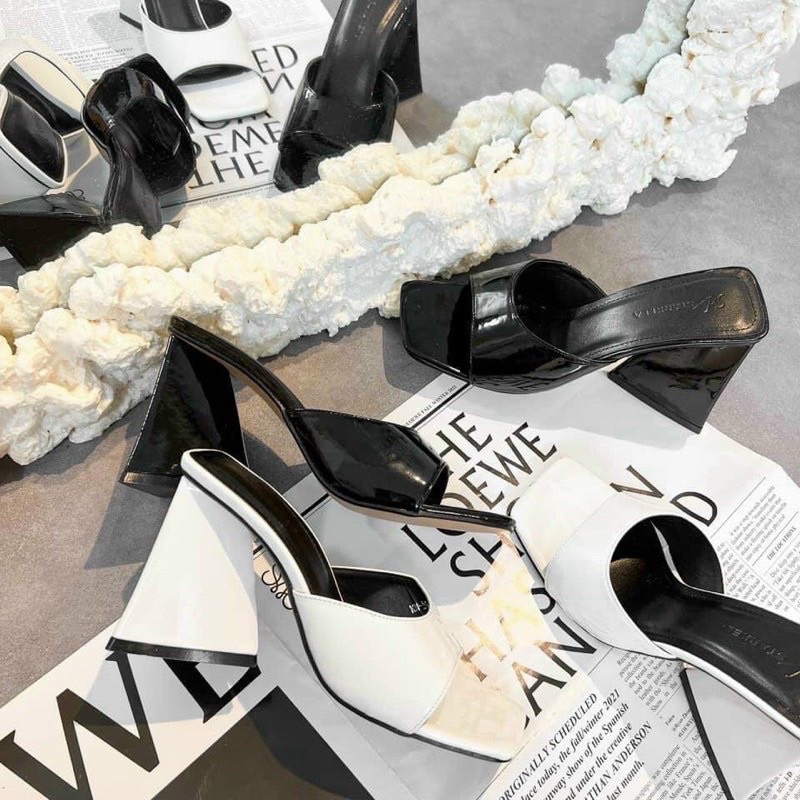 Guốc tam giác quai màu mũi vuông hottrend TG