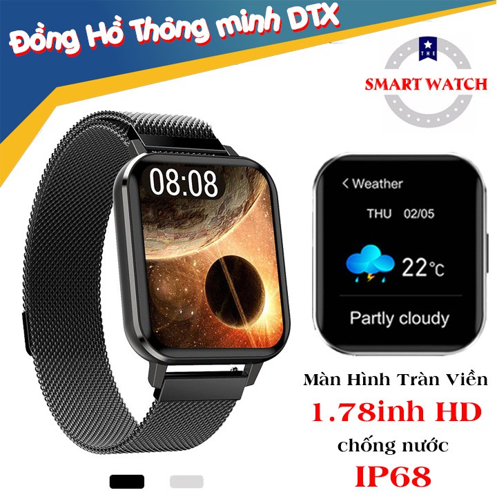 Đồng Hồ Thông Minh DTX SmartWatch - Thay Được Hình Nền Theo Ý Muốn, Tiếng Việt 100%