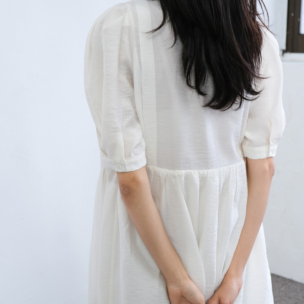 Doll dress - đầm babydoll trơn vải rayon cao cấp Hàn Quốc