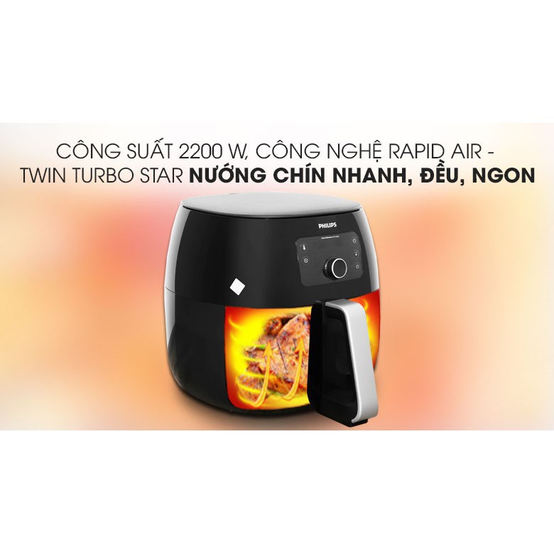 [GIAN HÀNG UY TÍN] [HÀNG CHÍNH HÃNG] Nồi chiên không dầu Philips HD9650