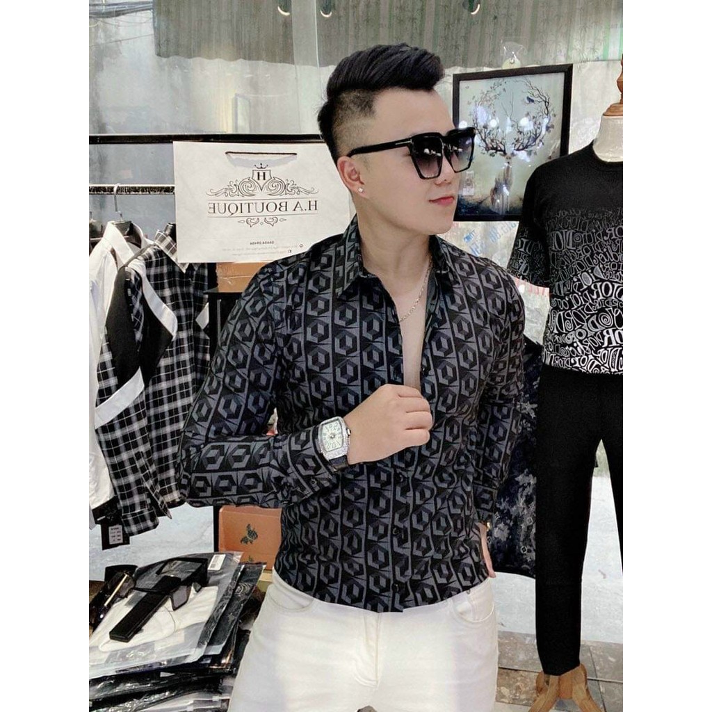 Áo sơ mi nam dài tay dáng ôm sơ cổ bẻ vải lụa thái chống nhăn chống xù | BigBuy360 - bigbuy360.vn