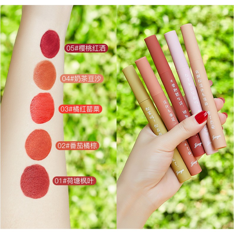 Thỏi son môi màu lì JIAYA có tinh chất dưỡng ẩm môi với tông màu đáng yêu hàng chính hãng nội địa trung | BigBuy360 - bigbuy360.vn