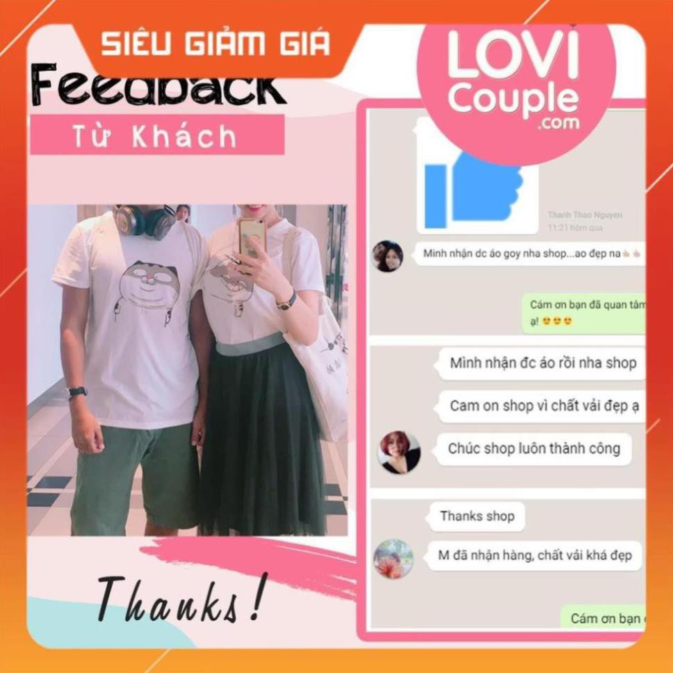 XẢ HÀNG ÁO ĐÔI - Áo thun in mèo AMI bụng bự AM17-24 - LoviCouple - Có FeedBack