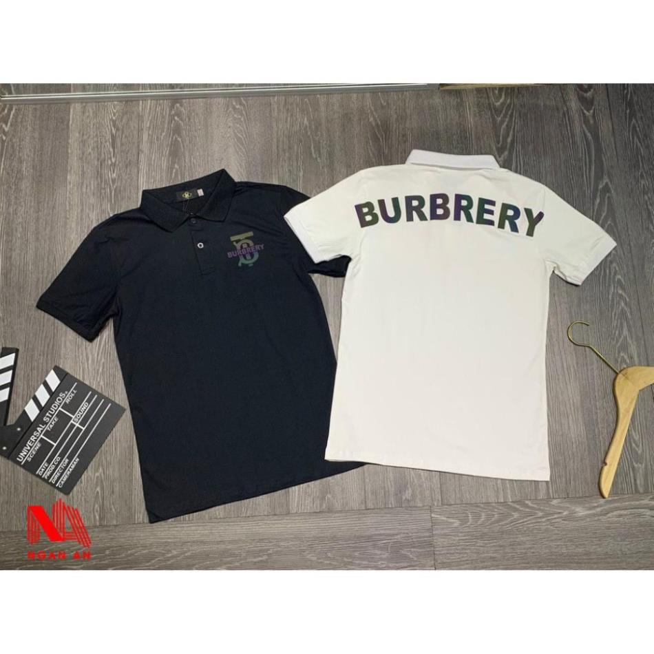 ÁO THUN NHŨ BẠCUNISEX IN CHỮ BURBERRY Áo phông cotton chất đẹp mát, áo unisex, áo phông trắng đen 👑