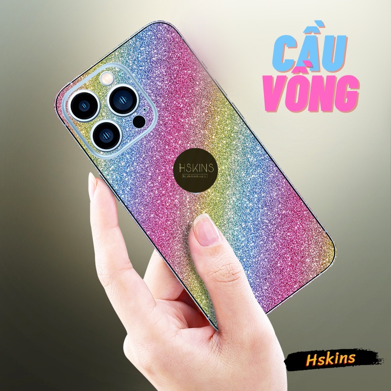 Miếng dán skin kim tuyến lấp lánh iPhone 12 Pro Max / 12 Pro / 12 / 12 Mini lưng full viền