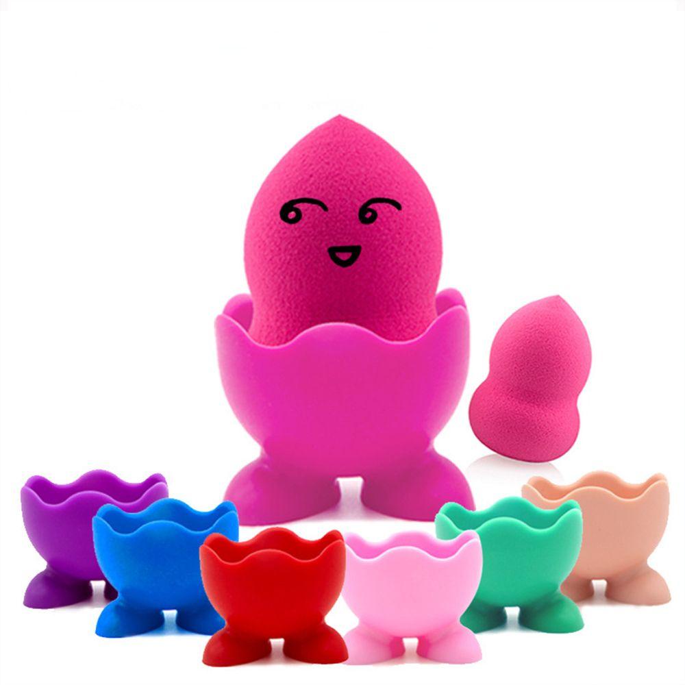 Giá Đỡ Mút Trang Điểm Bằng Silicon Hình Quả Trứng Chống Bẩn