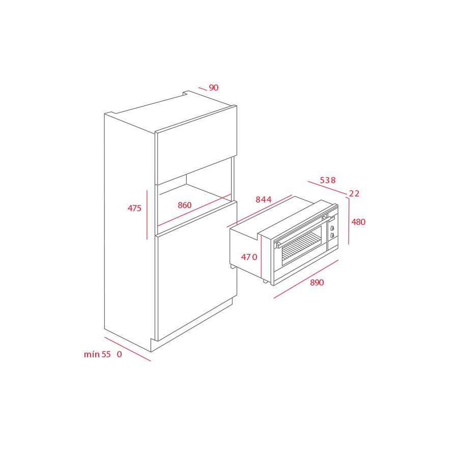 Lò nướng âm tủ Teka HL 940, bảo hành chính hãng 02 năm