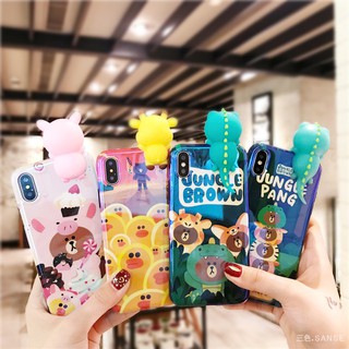 Case ốp lưng iphone 6/6s/7/8/x 6/7/8 plus silicon gấu leo bóng