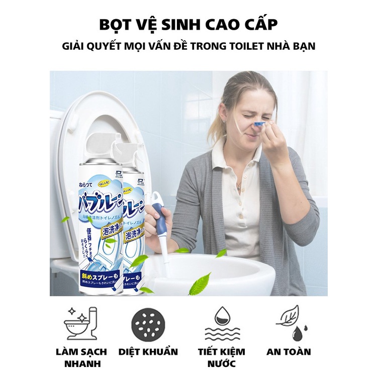 Bọt khử mùi vệ sinh bồn cầu công nghệ mới siêu sạch