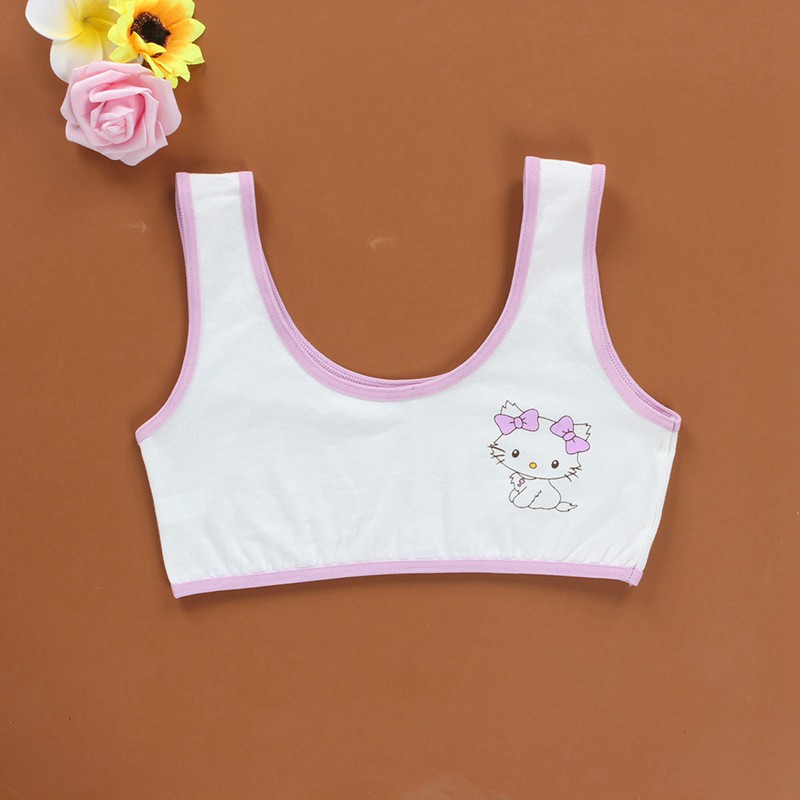 Áo lót cotton mềm mại họa tiết hoạt hình cho bé gái từ 8 đến 16 tuổi