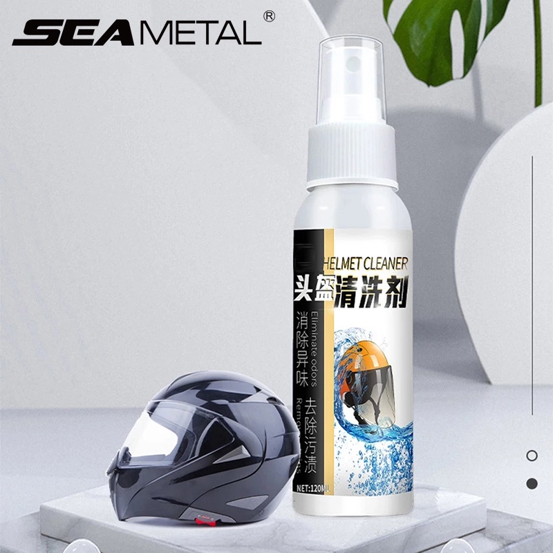 Chất bọt khử mùi mũ bảo hiểm xe máy SEAMETAL hỗ trợ làm sạch khô khử nhiễm lớp lót bên trong 120ML