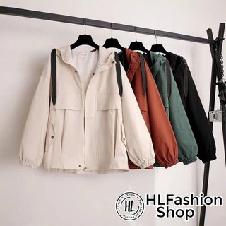 Áo khoác kaki trơn 2 lớp, áo khoác jean HLFashion AKKKTV1