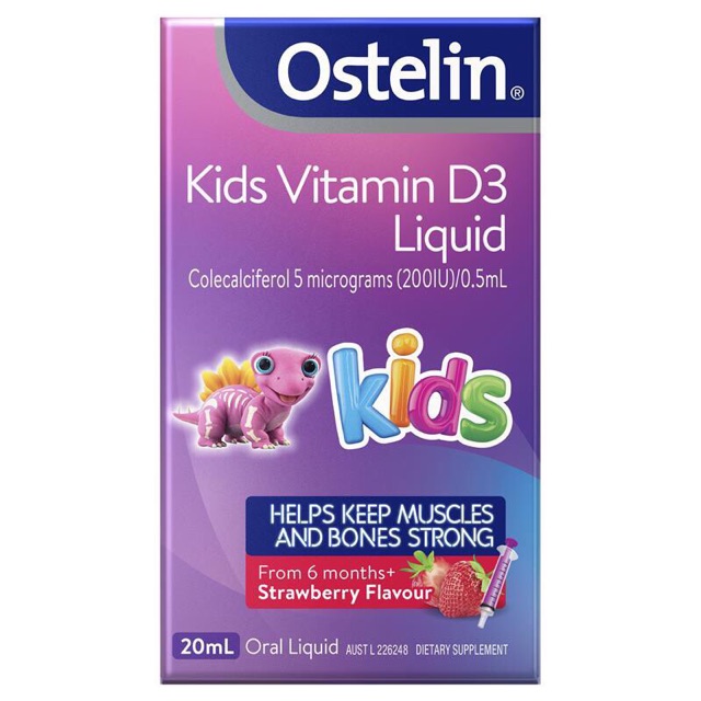 Vitamin d3 ostelin 20ml cho bé yêu