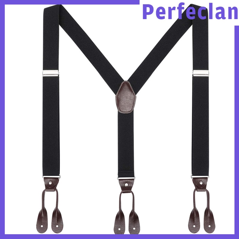 [Perfeclan] Dây Đai Tuxedo Thắt Lưng Co Giãn Bản Rộng Cài Nút Có Thể Điều Chỉnh Cho Nam