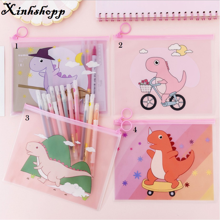 Ví Đựng Bút Khủng Long (Ví Zip)