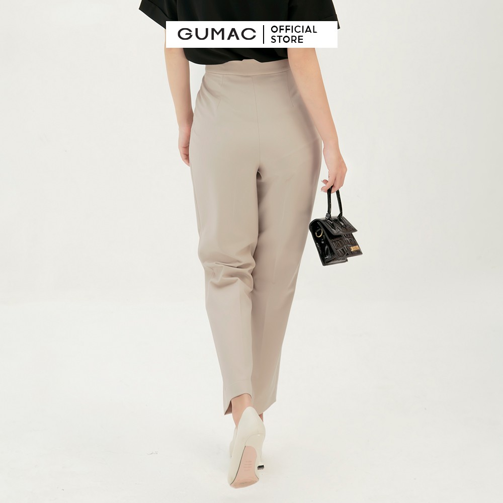Quần tây nữ thiết kế basic phối khuyên GUMAC đồ công sở thanh lịch QB370