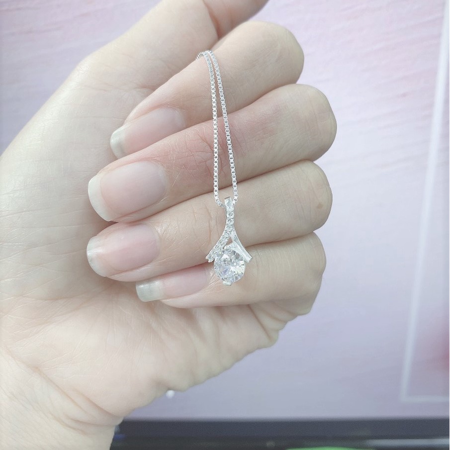 Dây chuyền bạc nữ mặt hình giọt lệ - Trang sức bạc Evasilver