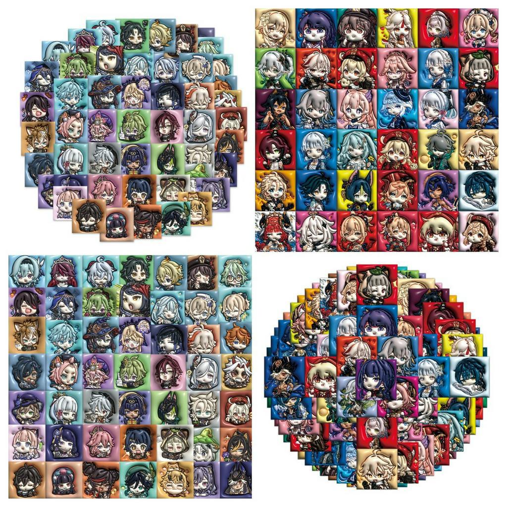 125 / 62 Miếng Dán 3D Dễ Thương Trang Trí Nón Bảo Hiểm Laptop Notebook