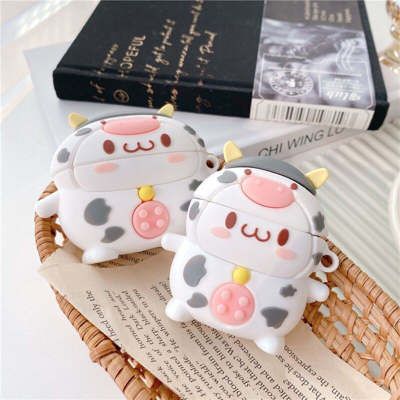 Hộp đựng Airpods 1/2/Pro Case Nhóc Bò Sữa Mochi - Heo - Vịt Con tập bơi - Gấu Con yêu Macaron - Thỏ Molang