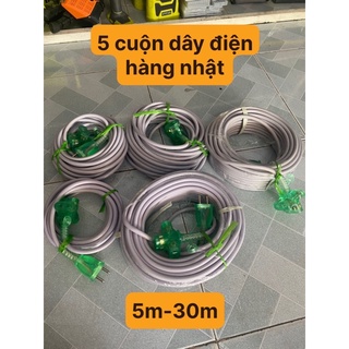 Cuộn dây điện hàng nhật 5m, 10m, 15m, 20m, 30m 16a - 220v -5000w