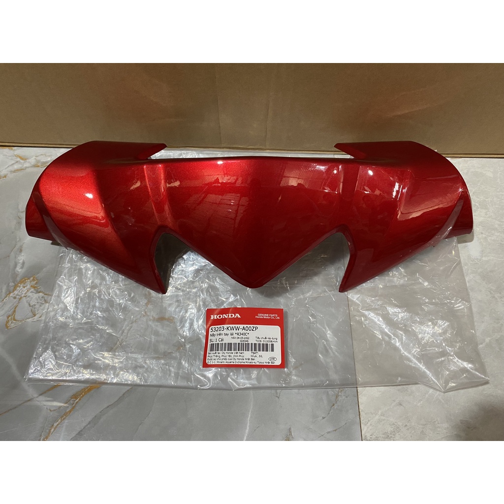 Nắp trên tay lái - nắp ốp bàn thờ HONDA WAVE S110 năm 2010-2013 màu Đỏ.