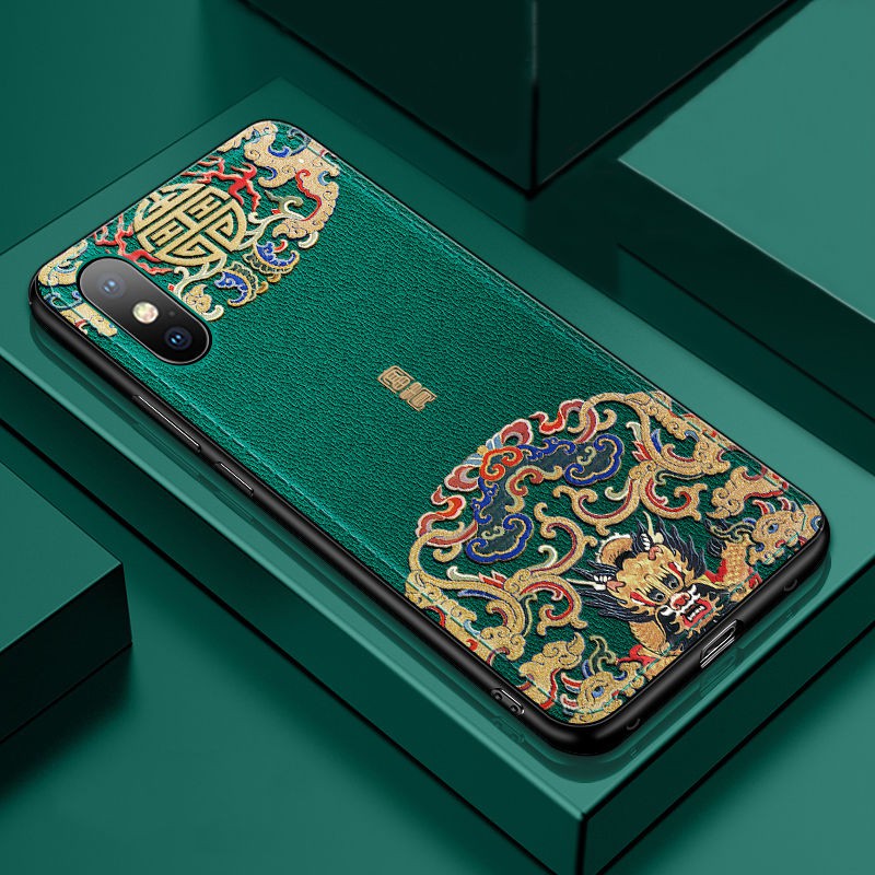 Ốp điện thoại lưng iPhone X mobile phone case XR/XS/XSMax Chinese style iPhone6 ​​anti 7 drop 8plus leather 11Pro protective cover | BigBuy360 - bigbuy360.vn