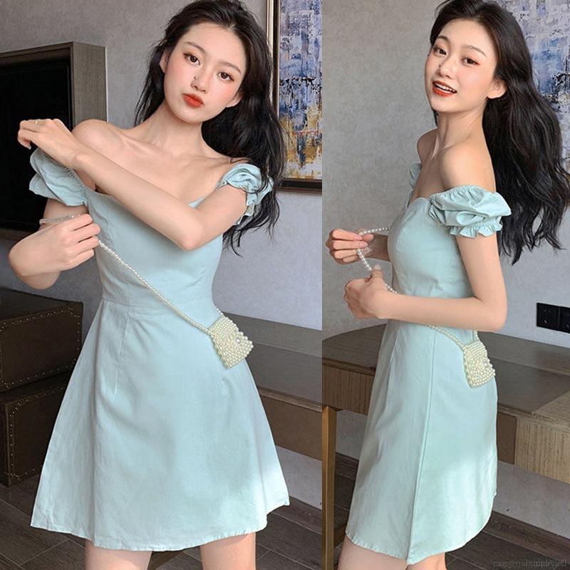 Đầm Ngắn Tay Cổ Vuông Xinh Xắn Theo Phong Cách Hàn Quốc Dành Cho Nữ | WebRaoVat - webraovat.net.vn