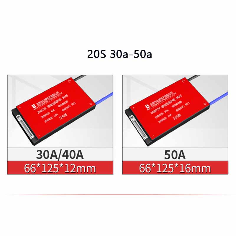 Bảng mạch bảo vệ pin Lithium 20s 60v 72v 30a-40a Lifepo4