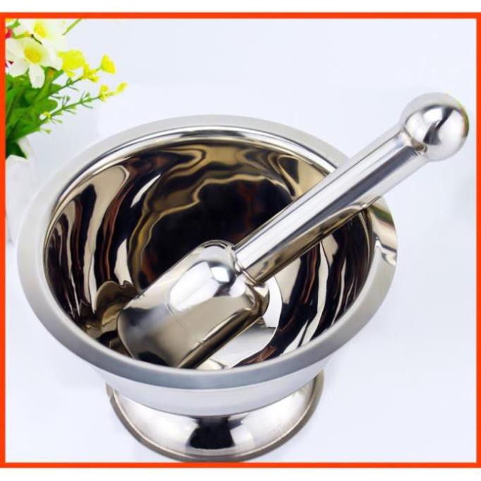 Bộ cối chày inox size lớn 14cm