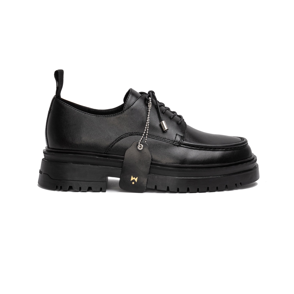 Giày Tây Cột Dây Nữ THE WOLF Chunky Derby - Đen