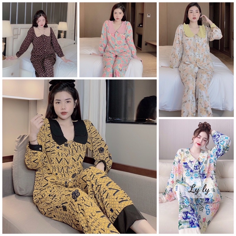 Đồ bộ lụa maingo cao cấp tay dài quần dài các kiểu sang đẹp