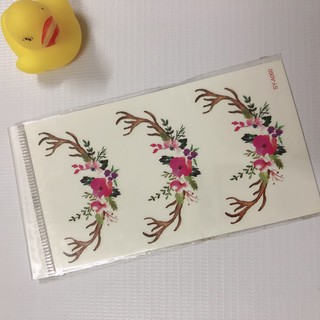Hình xăm dán hoa văn sừng 10x6cm- mua 5 tặng 1 mini xinh