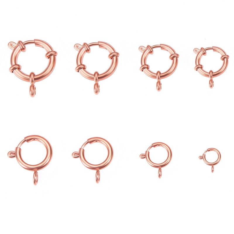 Móc khóa tròn dây chuyền hoặc lắc tay bằng titan không đen vĩnh viễn - KTT22001