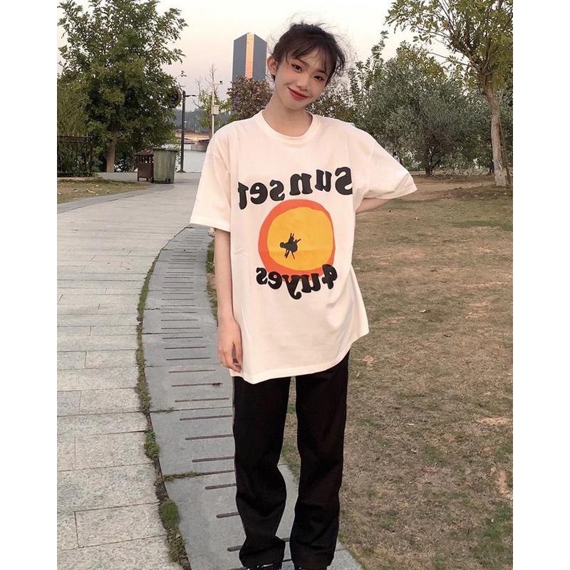 Áo Thun Nữ Ngắn Tay In Hình Hoạt Hình Thời Trang