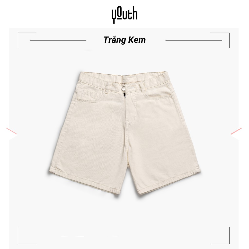 Quần short jean nữ YOUTH chất bò xịn phong cách Hàn Quốc - QB4