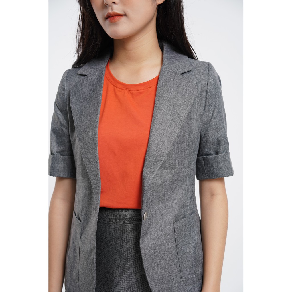 Áo vest rayon ve tròn ghi B405 NỮ TNG