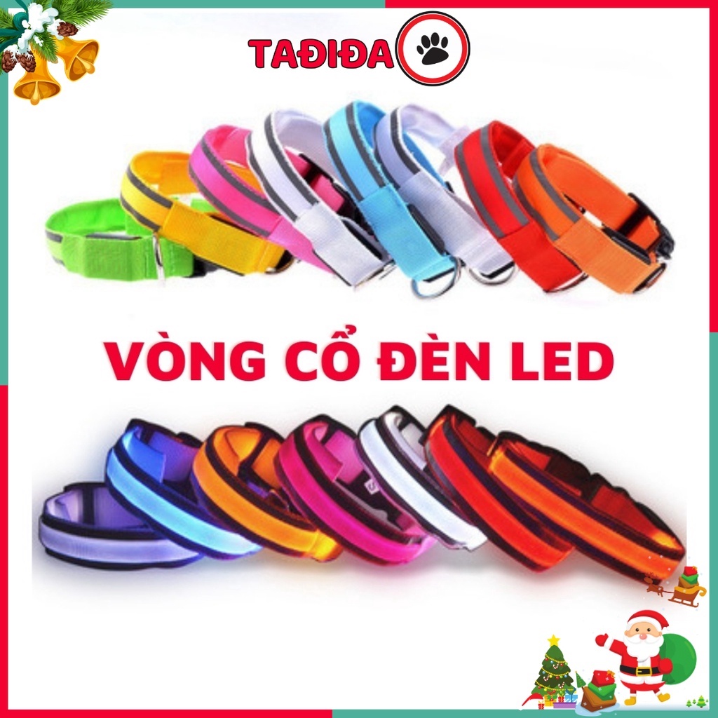 Vòng cổ cho Chó có đèn Led nhiều màu sắc , Dây cổ Chó chất lượng cao - Tadida Pet