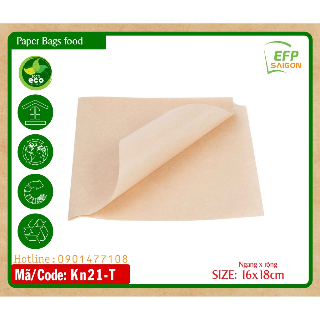 Túi giấy tam giác 16x18cm