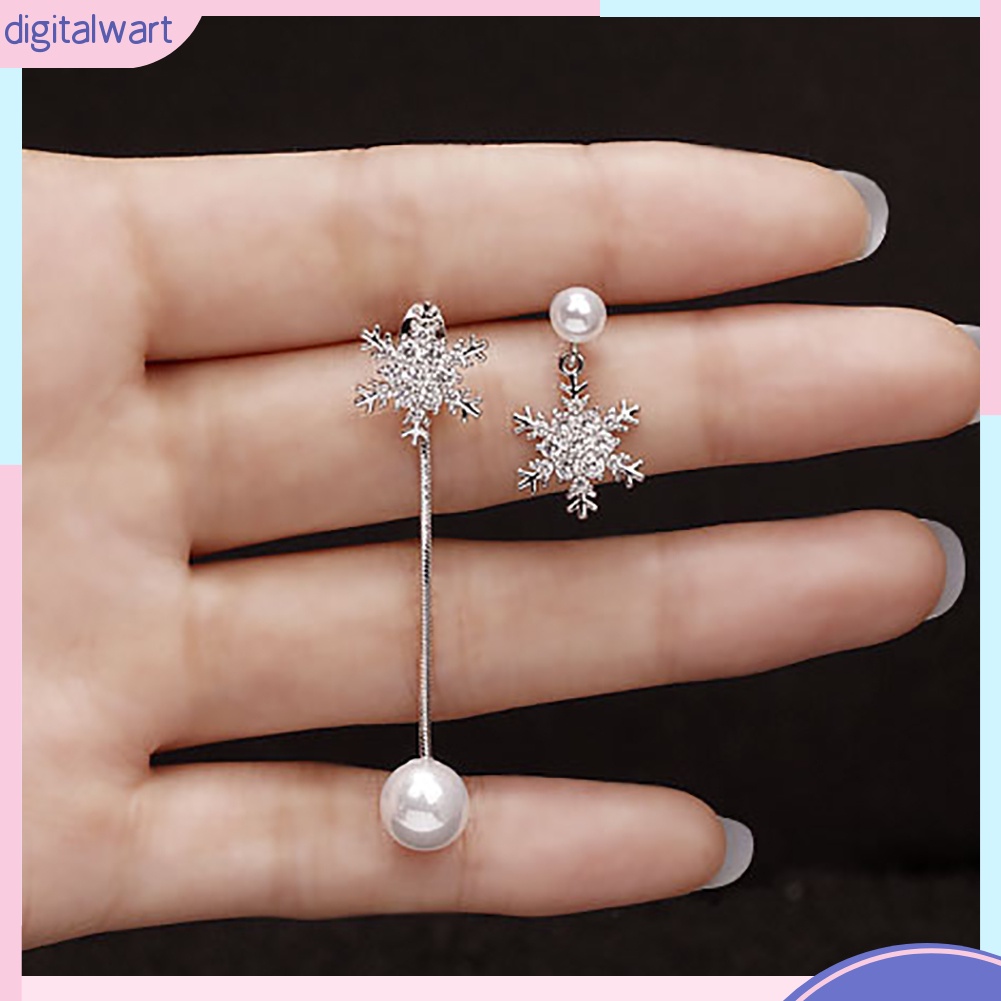 Đôi Khuyên Tai Dài Tạo Hình Hoa Tuyết Thời Trang Cho Nữ