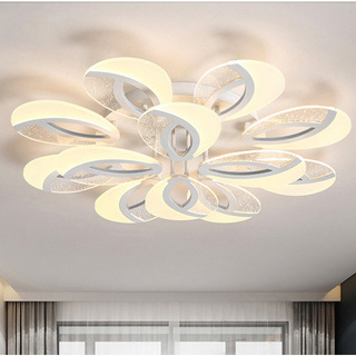 Đèn ốp trần mica hình cánh hoa hiện đại 3 chế độ màu mo-987 al