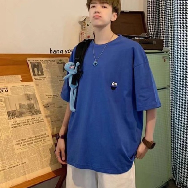 Áo Thun Nam Tay Ngắn Dáng Rộng Size M-5XL Phong Cách Hàn Quốc