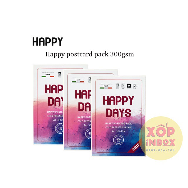 Giấy vẽ canson Happy Days Postcard A6 300gsm