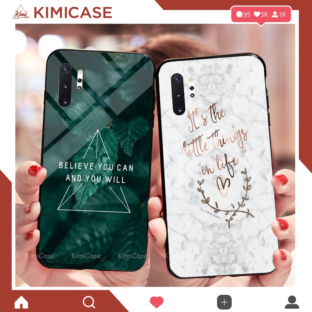 Ốp kính cường lực mẫu Nữ dành cho Samsung Note 9, Note 10, Note 10+