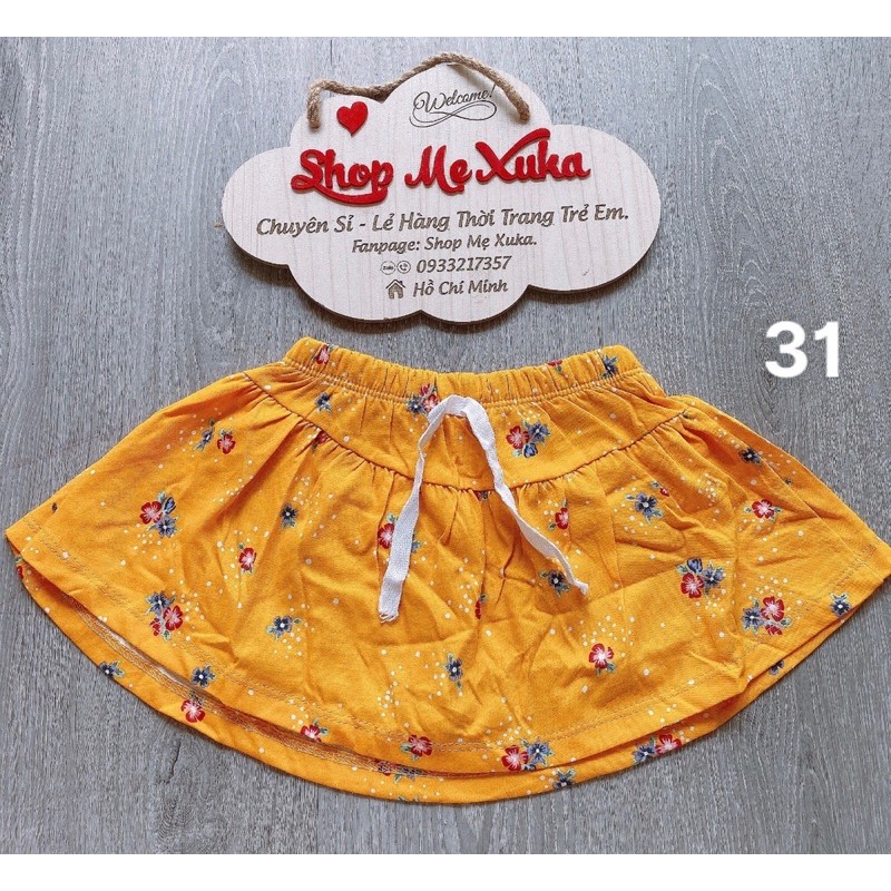 (Size 8-10kg) Chân váy ngắn kèm chip bé gái