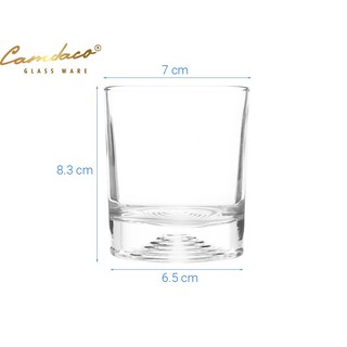 Bộ 12 Ly Cốc Thủy Tinh Tròn Đáy Xoắn Ốc 225ML Cẩm Đạt