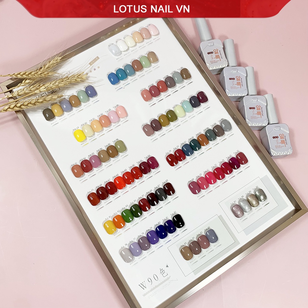 Set sơn Minayin 92 màu cao cấp tặng kèm bảng màu + base + top
