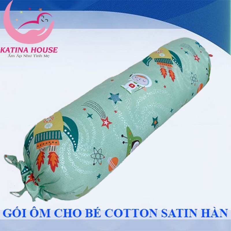 Gối ôm trẻ em êm mềm, vải cotton satin hàn quốc đẹp, mềm mát, giúp bé yêu thích thú khi ôm