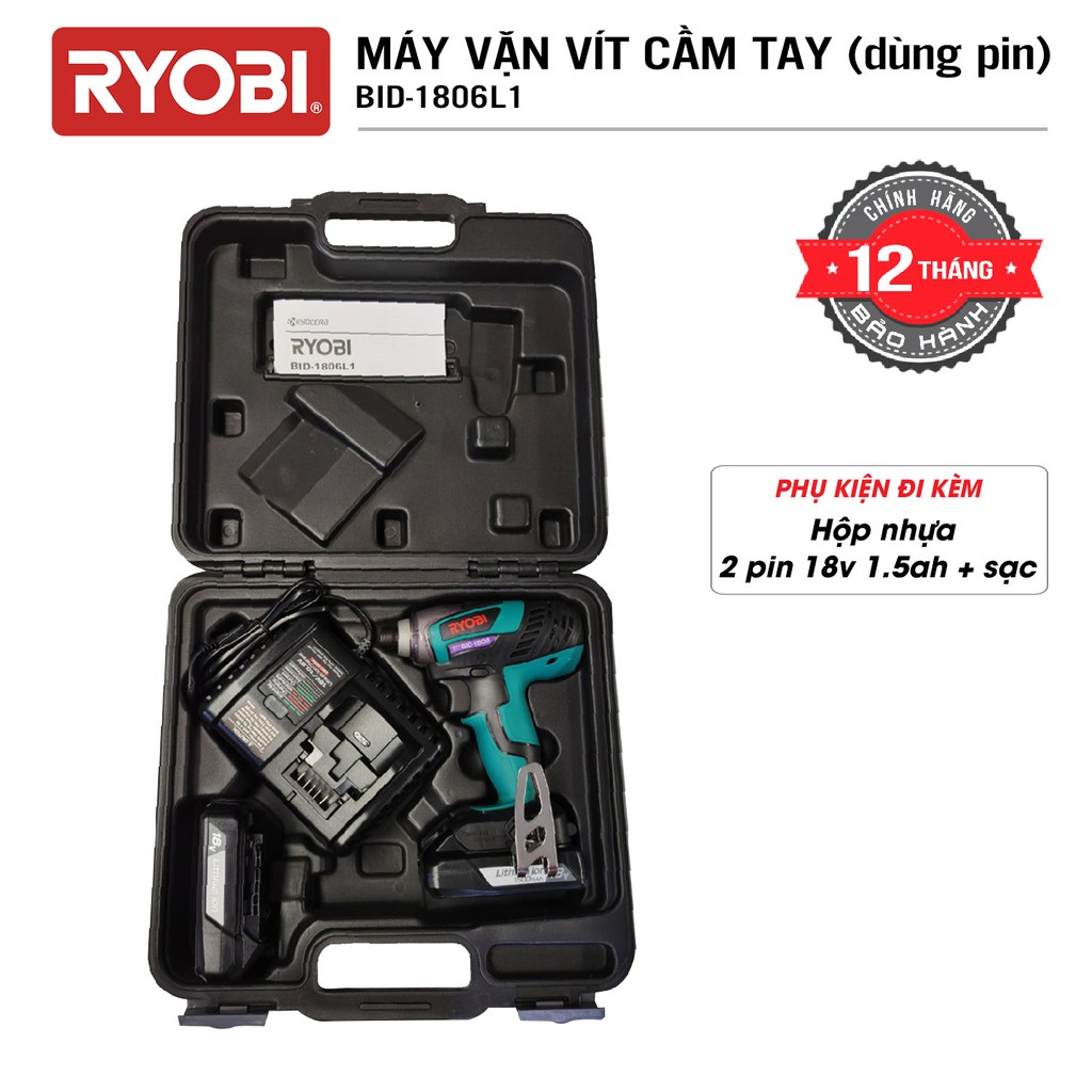 Máy vặn vít cầm tay pro RYOBI (KYOCERA) - BID-1806L1